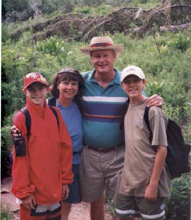 Scotty, Janie, Jim and Lee at Maroon Bells, Aspen - 1998